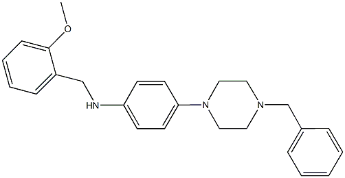 N-[4-(4-benzyl-1-piperazinyl)phenyl]-N-(2-methoxybenzyl)amine Structure