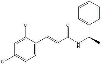 3-(2,4-dichlorophenyl)-N-(1-phenylethyl)acrylamide Struktur