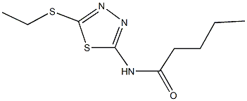 N-[5-(ethylsulfanyl)-1,3,4-thiadiazol-2-yl]pentanamide Struktur