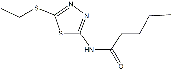 N-[5-(ethylsulfanyl)-1,3,4-thiadiazol-2-yl]pentanamide 结构式