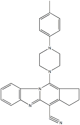 11-[4-(4-methylphenyl)-1-piperazinyl]-2,3-dihydro-1H-cyclopenta[4,5]pyrido[1,2-a]benzimidazole-4-carbonitrile