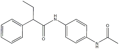 N-[4-(acetylamino)phenyl]-2-phenylbutanamide Struktur