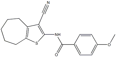  N-(3-cyano-5,6,7,8-tetrahydro-4H-cyclohepta[b]thien-2-yl)-4-methoxybenzamide