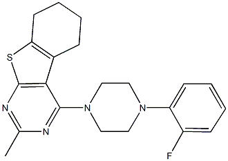  4-[4-(2-fluorophenyl)-1-piperazinyl]-2-methyl-5,6,7,8-tetrahydro[1]benzothieno[2,3-d]pyrimidine