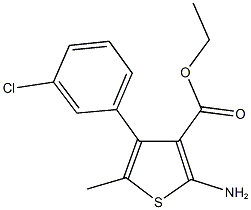  ethyl 2-amino-4-(3-chlorophenyl)-5-methyl-3-thiophenecarboxylate