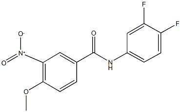 N-(3,4-difluorophenyl)-3-nitro-4-methoxybenzamide,,结构式