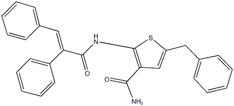  5-benzyl-2-[(2,3-diphenylacryloyl)amino]-3-thiophenecarboxamide