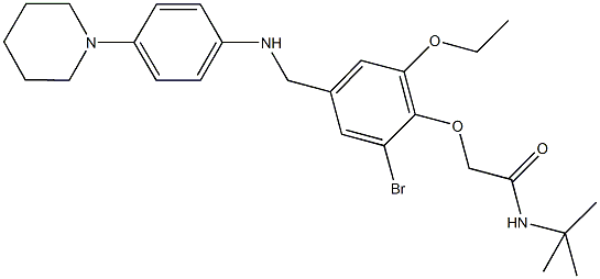 2-(2-bromo-6-ethoxy-4-{[4-(1-piperidinyl)anilino]methyl}phenoxy)-N-(tert-butyl)acetamide
