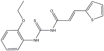 N-(2-ethoxyphenyl)-N'-[3-(2-thienyl)acryloyl]thiourea,,结构式