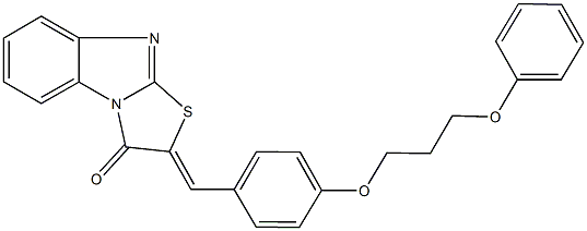 2-[4-(3-phenoxypropoxy)benzylidene][1,3]thiazolo[3,2-a]benzimidazol-3(2H)-one Structure