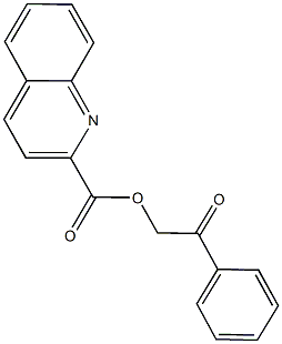 2-oxo-2-phenylethyl 2-quinolinecarboxylate 化学構造式