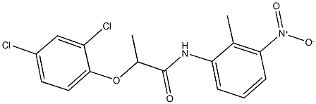 2-(2,4-dichlorophenoxy)-N-{3-nitro-2-methylphenyl}propanamide Structure