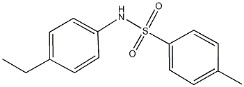 N-(4-エチルフェニル)-p-トルエンスルホンアミド 化学構造式