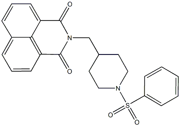 2-{[1-(phenylsulfonyl)-4-piperidinyl]methyl}-1H-benzo[de]isoquinoline-1,3(2H)-dione Structure