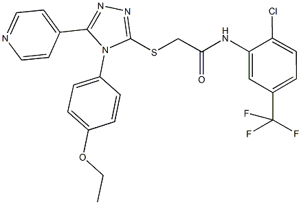 N-[2-chloro-5-(trifluoromethyl)phenyl]-2-{[4-(4-ethoxyphenyl)-5-(4-pyridinyl)-4H-1,2,4-triazol-3-yl]sulfanyl}acetamide Structure