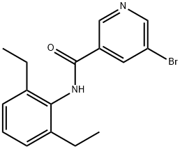 5-bromo-N-(2,6-diethylphenyl)nicotinamide Struktur