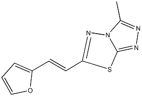 6-[2-(2-furyl)vinyl]-3-methyl[1,2,4]triazolo[3,4-b][1,3,4]thiadiazole 化学構造式