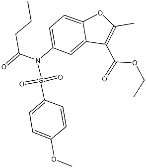 ethyl 5-{butyryl[(4-methoxyphenyl)sulfonyl]amino}-2-methyl-1-benzofuran-3-carboxylate