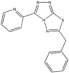 6-benzyl-3-(2-pyridinyl)[1,2,4]triazolo[3,4-b][1,3,4]thiadiazole Struktur
