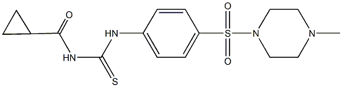 N-(cyclopropylcarbonyl)-N'-{4-[(4-methyl-1-piperazinyl)sulfonyl]phenyl}thiourea Structure