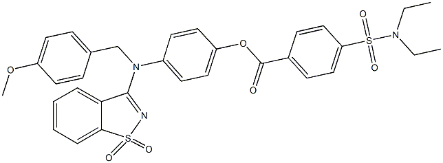 4-[(1,1-dioxido-1,2-benzisothiazol-3-yl)(4-methoxybenzyl)amino]phenyl 4-[(diethylamino)sulfonyl]benzoate