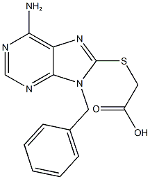 [(6-amino-9-benzyl-9H-purin-8-yl)sulfanyl]acetic acid Structure