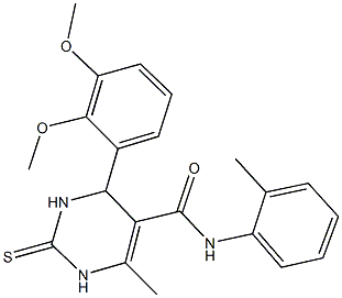 4-(2,3-dimethoxyphenyl)-6-methyl-N-(2-methylphenyl)-2-thioxo-1,2,3,4-tetrahydro-5-pyrimidinecarboxamide