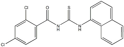 N-(2,4-dichlorobenzoyl)-N'-(1-naphthyl)thiourea 结构式