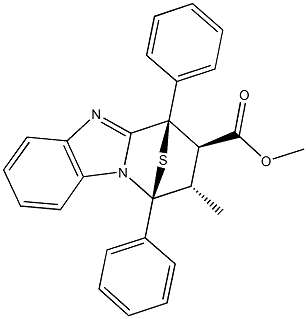  methyl (1S,11R,12R,13S)-13-methyl-1,11-diphenyl-14-thia-2,9-diazatetracyclo[9.2.1.0~2,10~.0~3,8~]tetradeca-3,5,7,9-tetraene-12-carboxylate