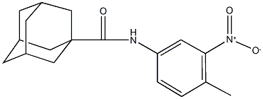 N-{3-nitro-4-methylphenyl}-1-adamantanecarboxamide 化学構造式