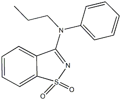 N-(1,1-dioxido-1,2-benzisothiazol-3-yl)-N-phenyl-N-propylamine Structure