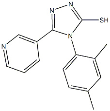 4-(2,4-dimethylphenyl)-5-(3-pyridinyl)-4H-1,2,4-triazol-3-yl hydrosulfide Structure