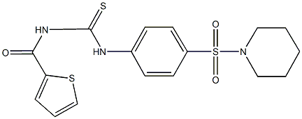 N-[4-(piperidin-1-ylsulfonyl)phenyl]-N'-(thien-2-ylcarbonyl)thiourea 结构式