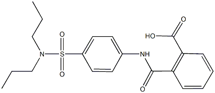 2-({4-[(dipropylamino)sulfonyl]anilino}carbonyl)benzoic acid 化学構造式