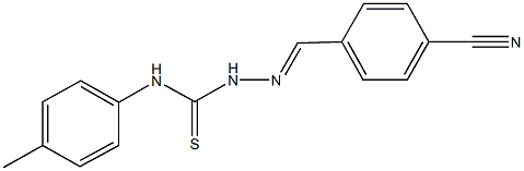 4-[2-(4-toluidinocarbothioyl)carbohydrazonoyl]benzonitrile|