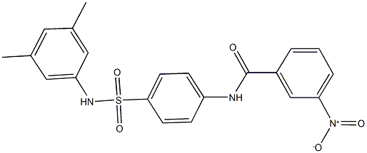 N-{4-[(3,5-dimethylanilino)sulfonyl]phenyl}-3-nitrobenzamide 化学構造式