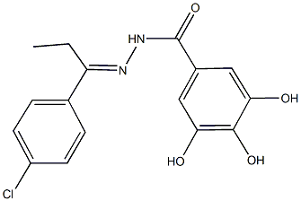 N'-[1-(4-chlorophenyl)propylidene]-3,4,5-trihydroxybenzohydrazide Structure
