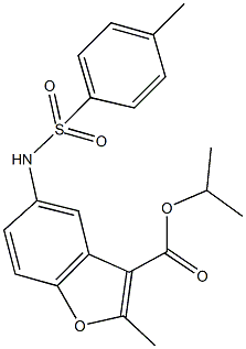 isopropyl 2-methyl-5-{[(4-methylphenyl)sulfonyl]amino}-1-benzofuran-3-carboxylate Structure