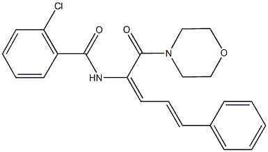 2-chloro-N-[1-(4-morpholinylcarbonyl)-4-phenyl-1,3-butadienyl]benzamide,,结构式
