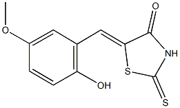 5-(2-hydroxy-5-methoxybenzylidene)-2-thioxo-1,3-thiazolidin-4-one Structure