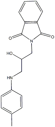 2-[2-hydroxy-3-(4-toluidino)propyl]-1H-isoindole-1,3(2H)-dione,,结构式