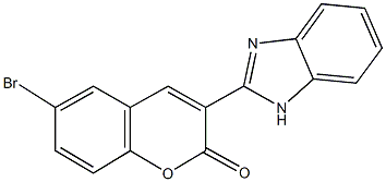 3-(1H-benzimidazol-2-yl)-6-bromo-2H-chromen-2-one,,结构式