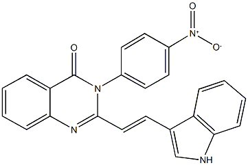 3-{4-nitrophenyl}-2-[2-(1H-indol-3-yl)vinyl]-4(3H)-quinazolinone