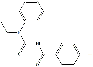 N-ethyl-N'-(4-methylbenzoyl)-N-phenylthiourea Structure