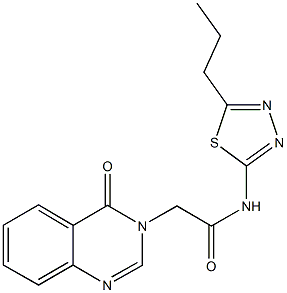 2-(4-oxo-3(4H)-quinazolinyl)-N-(5-propyl-1,3,4-thiadiazol-2-yl)acetamide|