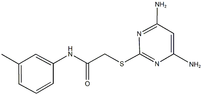 2-[(4,6-diamino-2-pyrimidinyl)sulfanyl]-N-(3-methylphenyl)acetamide 结构式