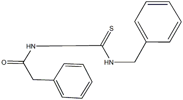 N-benzyl-N'-(phenylacetyl)thiourea 化学構造式