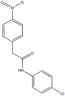 N-(4-chlorophenyl)-2-{4-nitrophenyl}acetamide 化学構造式