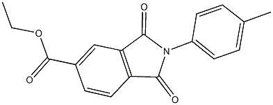ethyl 2-(4-methylphenyl)-1,3-dioxoisoindoline-5-carboxylate 化学構造式