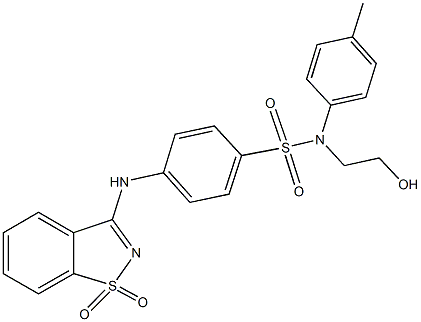 4-[(1,1-dioxido-1,2-benzisothiazol-3-yl)amino]-N-(2-hydroxyethyl)-N-(4-methylphenyl)benzenesulfonamide